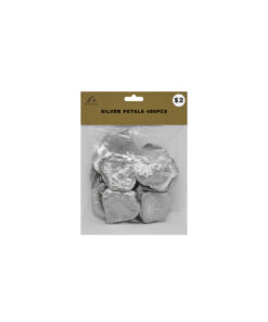 Metallic silver petals in pack of 400