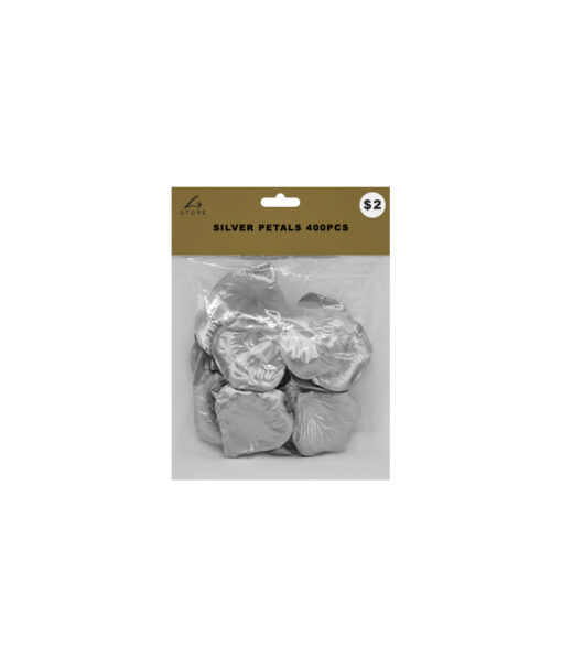 Metallic silver petals in pack of 400