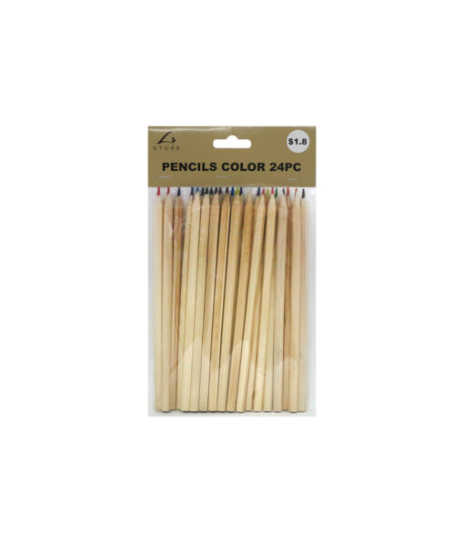 Assorted colouring pencils in pack of 24