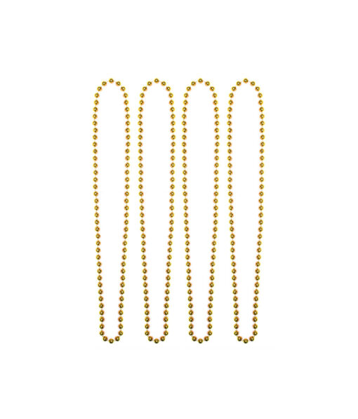 Gold bead necklace coming in pack of 4