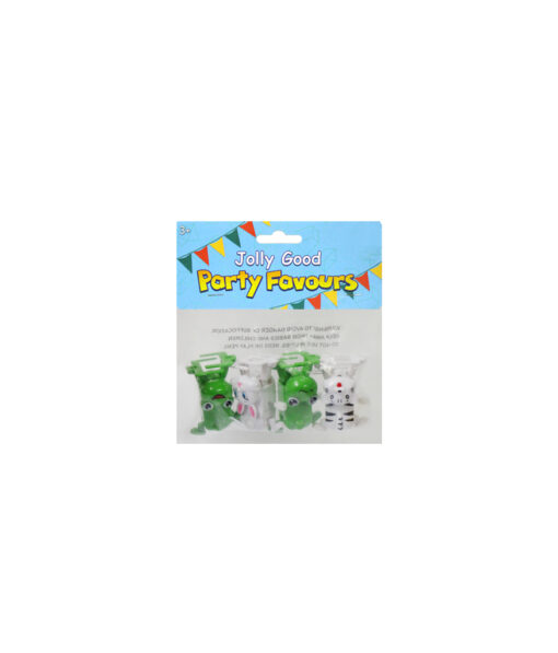 Wind up animals party favours in pack of 4