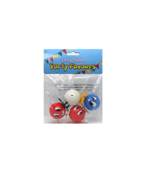 Assorted wind-up toys in multicolors party favour coming in pack of 4