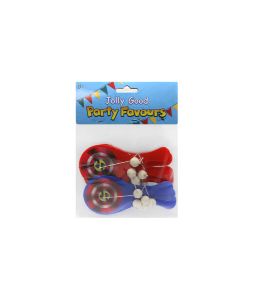 Paddle ball game in blue and red colour party favour coming in pack of 10