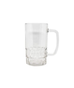 Clear glass beer mug in capacity of 345ml