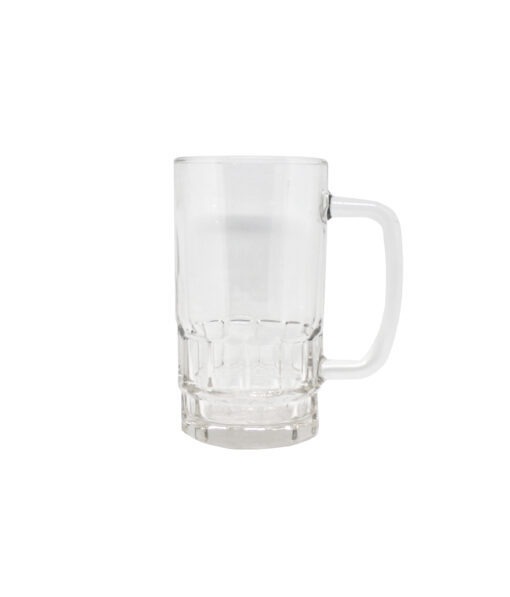 Clear glass beer mug in capacity of 345ml