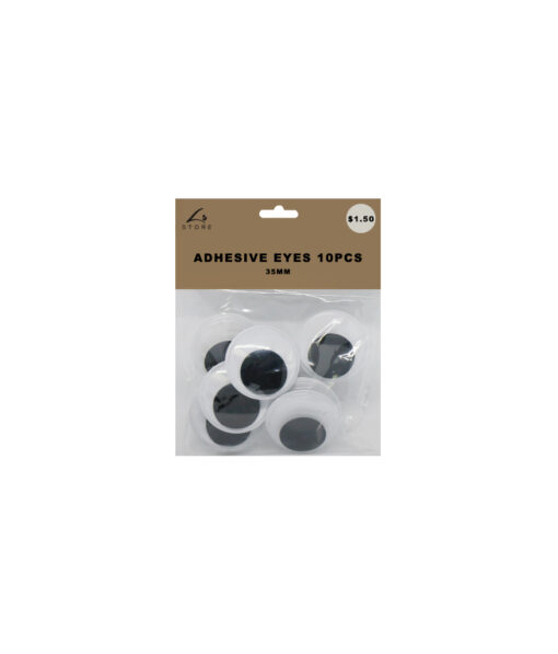 Large adhesive googly eyes in size of 35mm and pack of 10