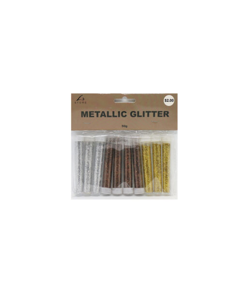 Metallic colour glitters in silver, bronze and gold colour in pack of 10