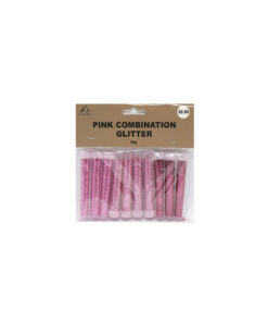 Metallic colour glitter in mixed pink colour with light pink and hot pink and pack of 10