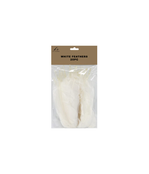 White feathers in pack of 20