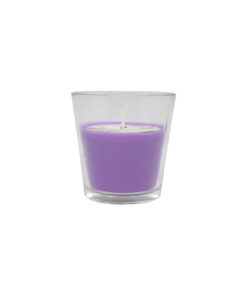 Lavender scented candle in glass jar