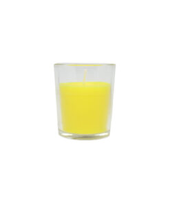 Citronella scented candle in glass jar