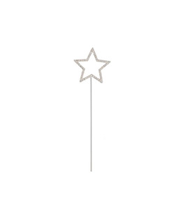 Silver diamond star cake topper