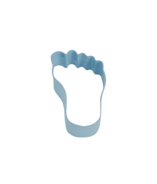 Blue baby foot cookie cutter in size of 9cm