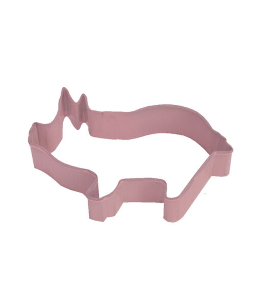 Pink pig shaped cookie cutter