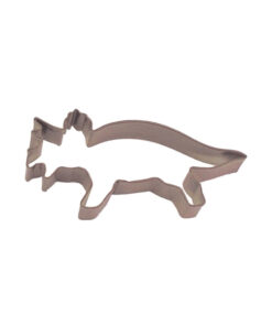 Triceratops shaped dinosaur stainless steel cookie cutter