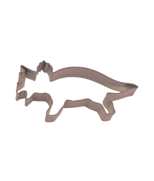 Triceratops shaped dinosaur stainless steel cookie cutter