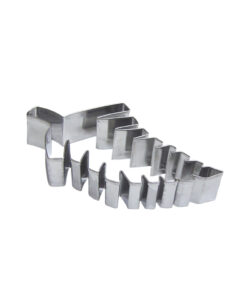 Silver fern shaped stainless steel cookie cutter