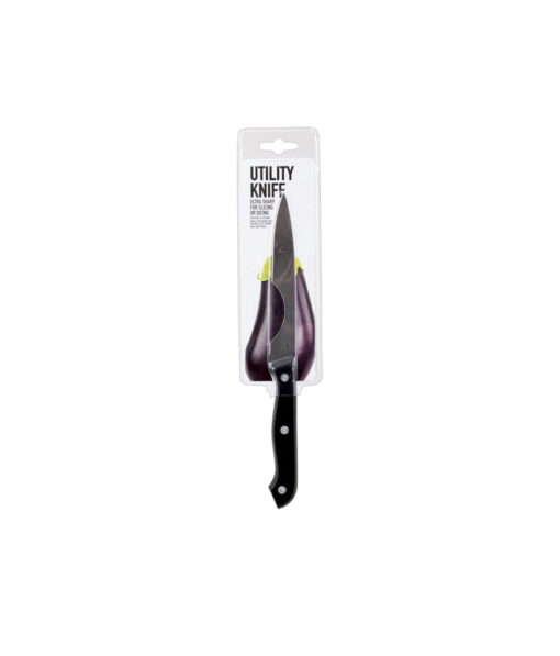 Utility knife with black handle in single pack of 1