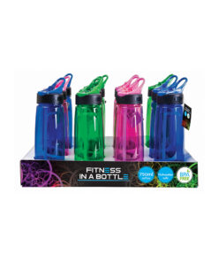 Plastic sports drink bottle in blue, green, and pink colours in size of 750ml coming in pack of 12