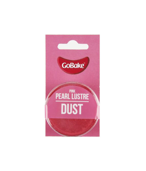 Gobake pink pearl lustre dust in container of 2g