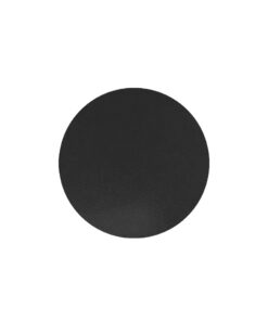 Round black masonite cake board in size of 6in