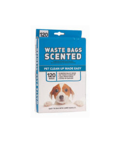 Pet waste bags scented with carry handles and easy tie