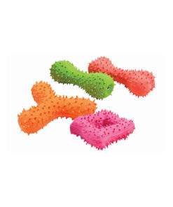 Squeaky and spikey latex toy for dogs and pets