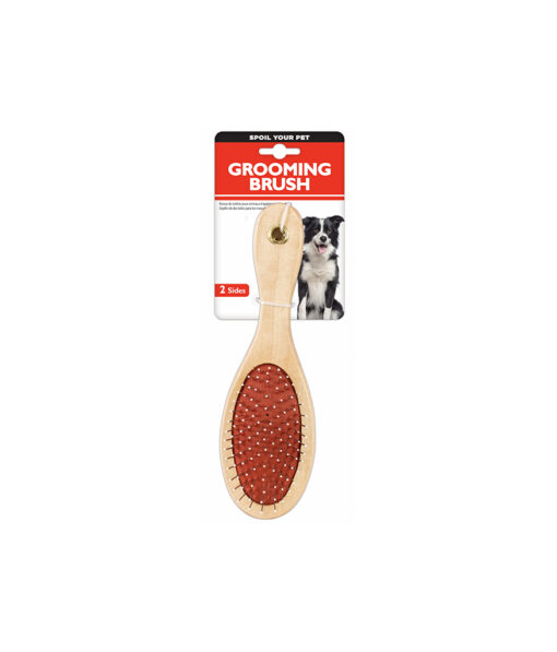 Grooming brush for pets with 2 sides