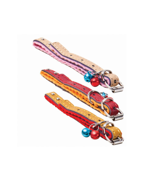 Assorted colour collars with bell