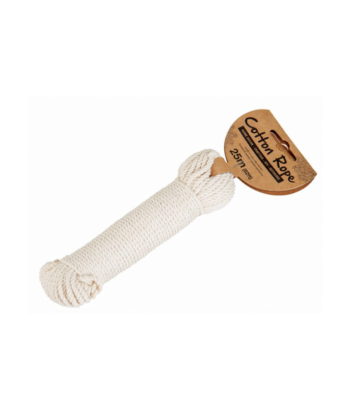 Cotton rope in cream white colour for home decor, crafting and DIY in length of 25m