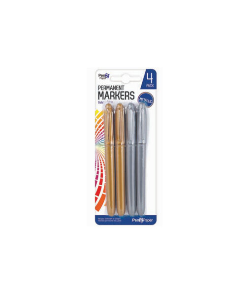 Gold & Silver Permanent Marker 4pk