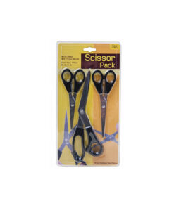 Assorted sizes scissors in pack of 3