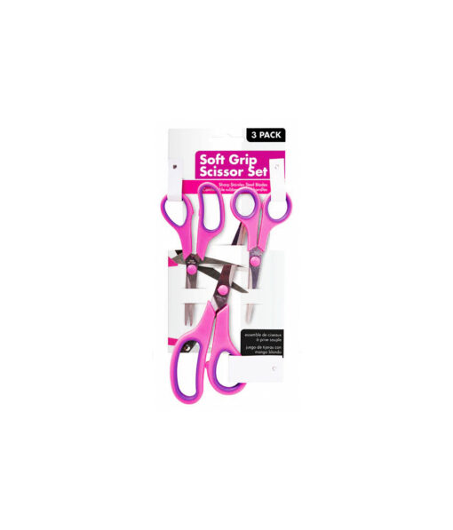 Scissors With 2-Tone Soft Grip 3pk