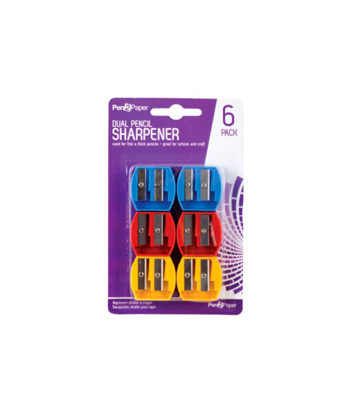 Double Pencil Sharpener 6pk