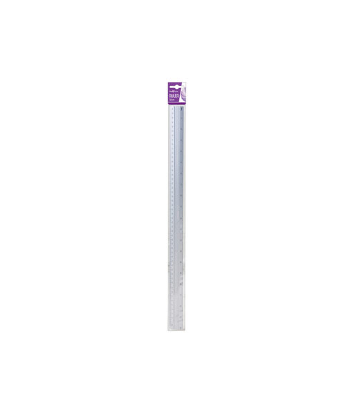 Clear plastic ruler in length of 50cm