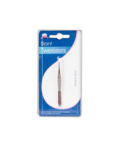 Slant metal stainless steel tweezers