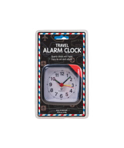 Travel quartz alarm clock with light