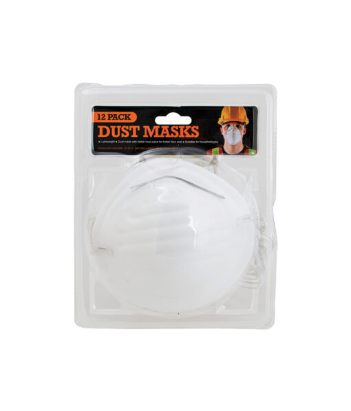 White dust masks in pack of 12