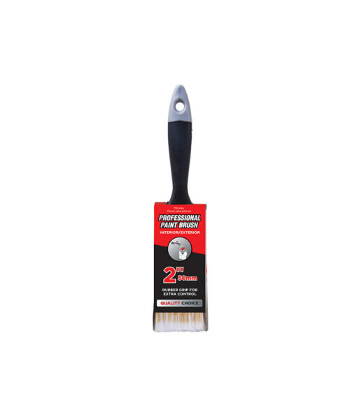 Professional paint brush with rubber grip in width of 50mm