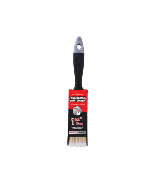 Professional paint brush with rubber grip in width of 38mm