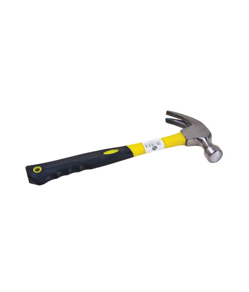 Hammer with black rubber grip