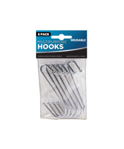 Stainless steel multi-purpose hooks coming in pack of 6