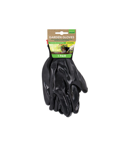 Coated black garden gloves coming in pack of 1 pair