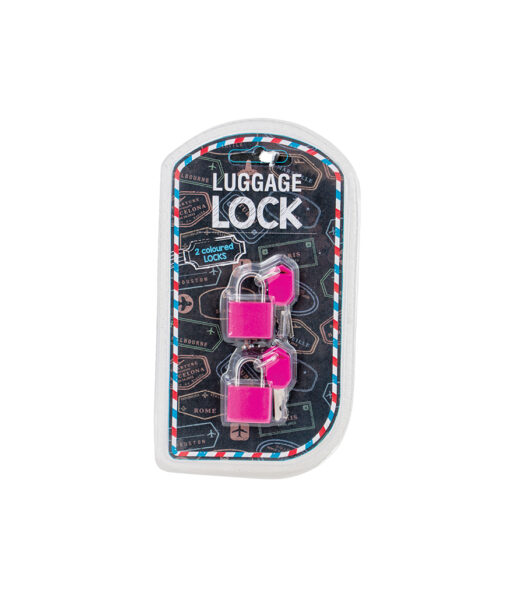 Luggage lock in hot pink colour and coming in pack of 2