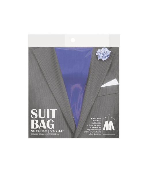 Dust-proof lightweight suit bag in size of 88cm x 60cm