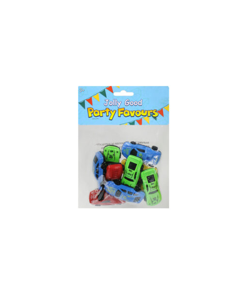 Mini race car party favours in pack of 6