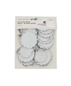 Silver Glitter Dot Garland 2pk