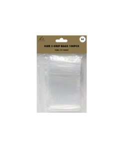 Size 3 plastic grip bags in size of 7.5cm x 12cm and coming in pack of 100pieces