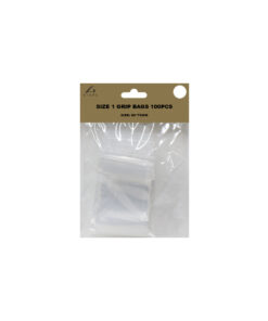 Size 1 plastic grip bags in size of 5cm x 7.5cm and coming in pack of 100pieces