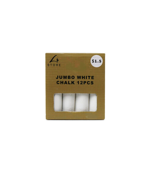 Jumbo White Chalk 12pc